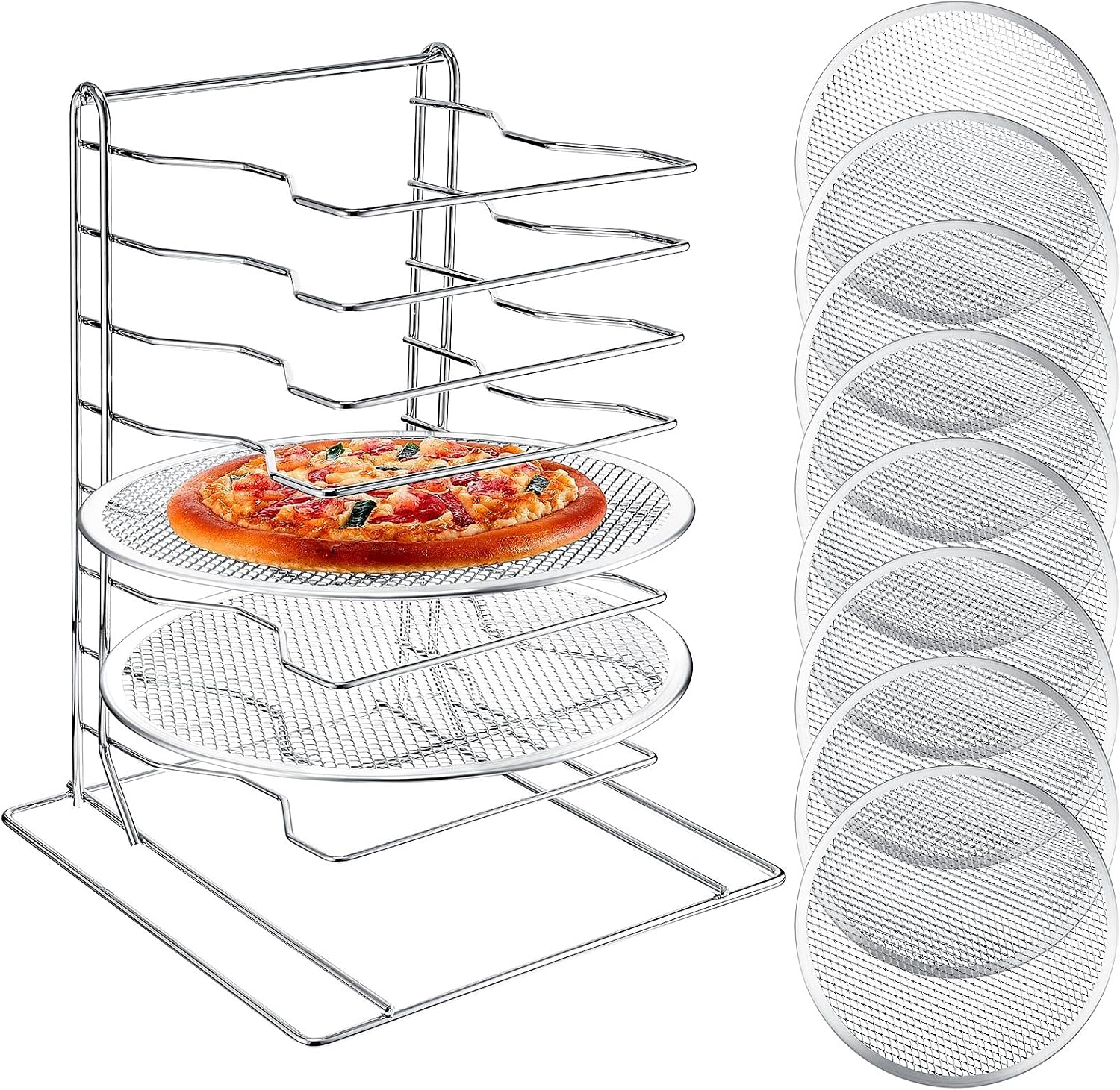 Commercial Kitchen Equipment - 피자랙 8단 스탠드, 8개의 알루미늄 구멍