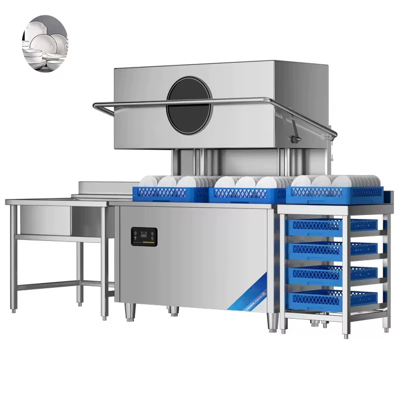 Commercial Kitchen Dishwasher - 맞춤형 고속 사이클 상업용 후드형 식기세척기,