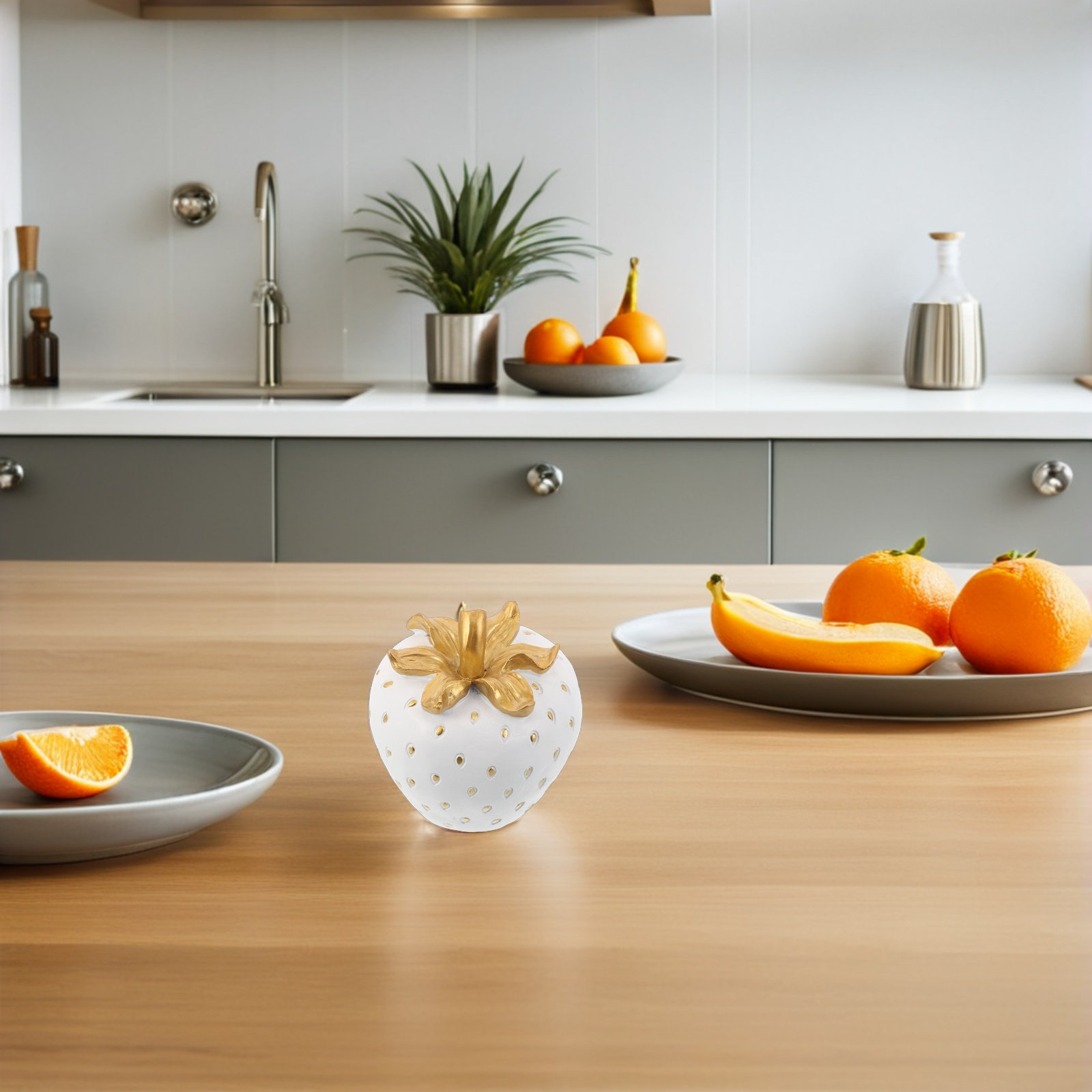 Commercial Kitchen Interior Design - 생동감 넘치는 리얼한 딸기 모형, 인테리어