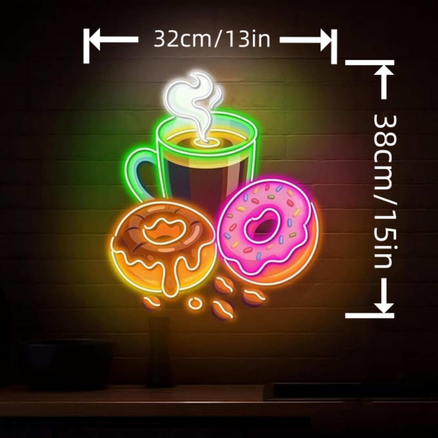 도넛 LED 네온사인 USB 전원 네온 조명 커피숍 베 - Commercial Kitchen Store 리뷰 및 가격