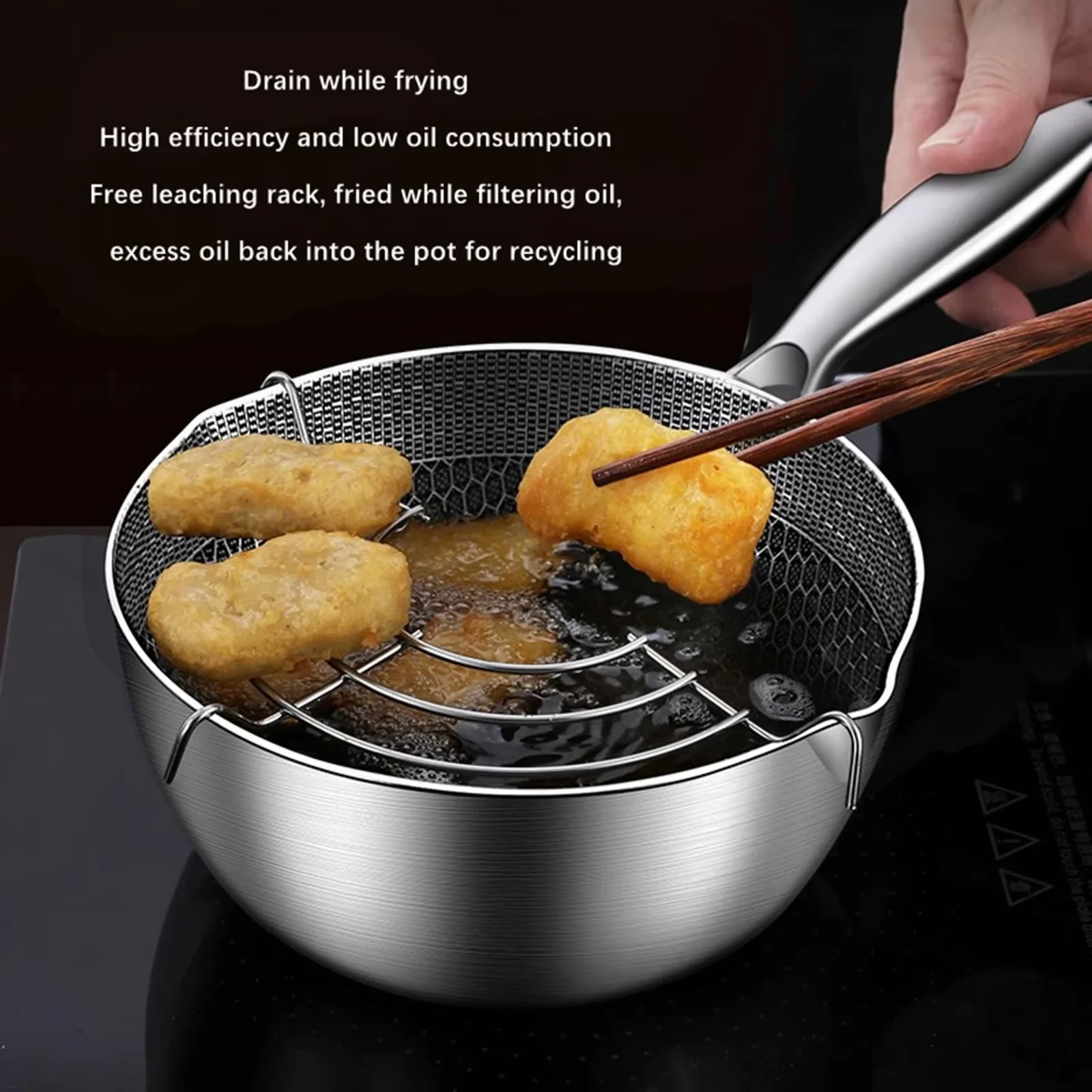 일본 튀김 프라이어 팬 스테인레스 스틸 소스팬, 프렌치 - Commercial Kitchen Appliance 리뷰 및 가격