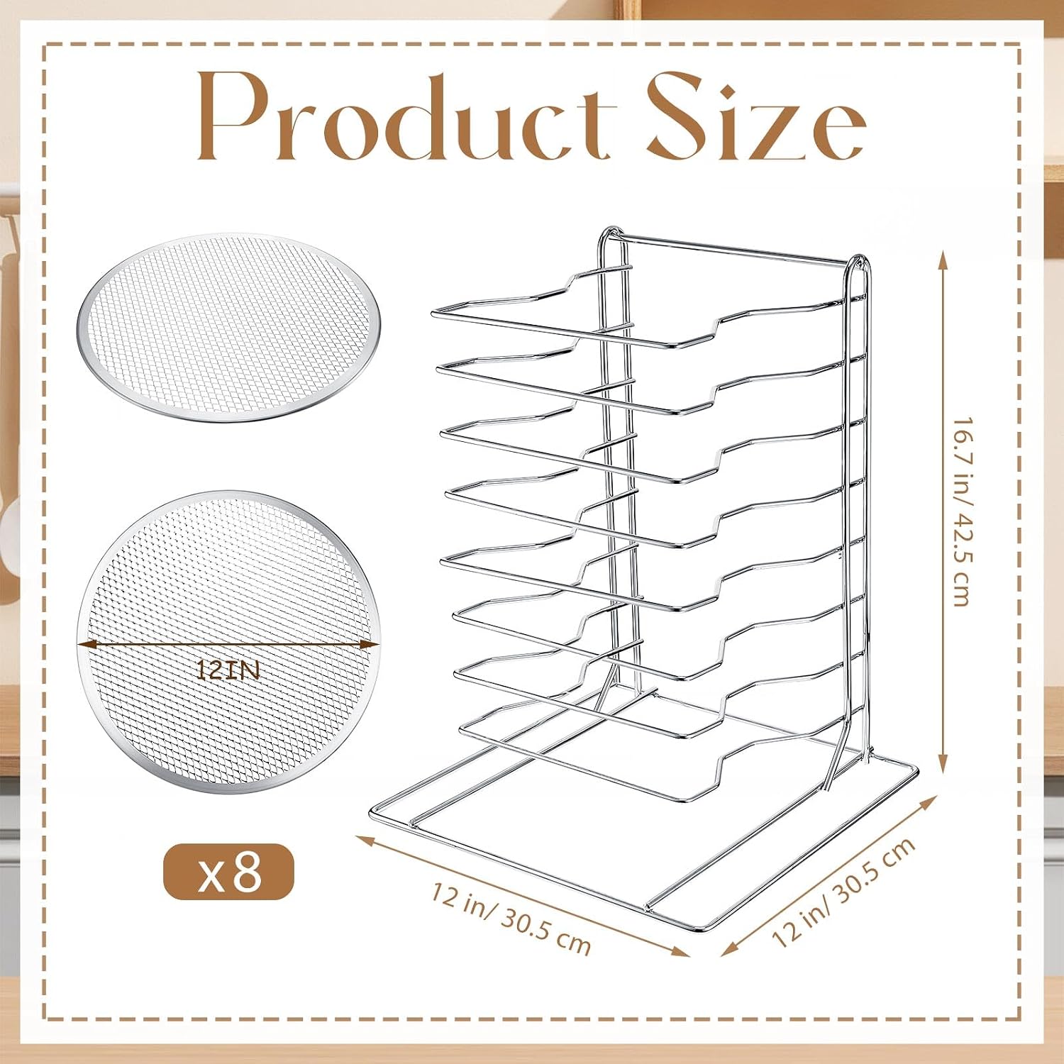 피자랙 8단 스탠드, 8개의 알루미늄 구멍 뚫린 베이킹 - Commercial Kitchen Equipment 리뷰 및 가격