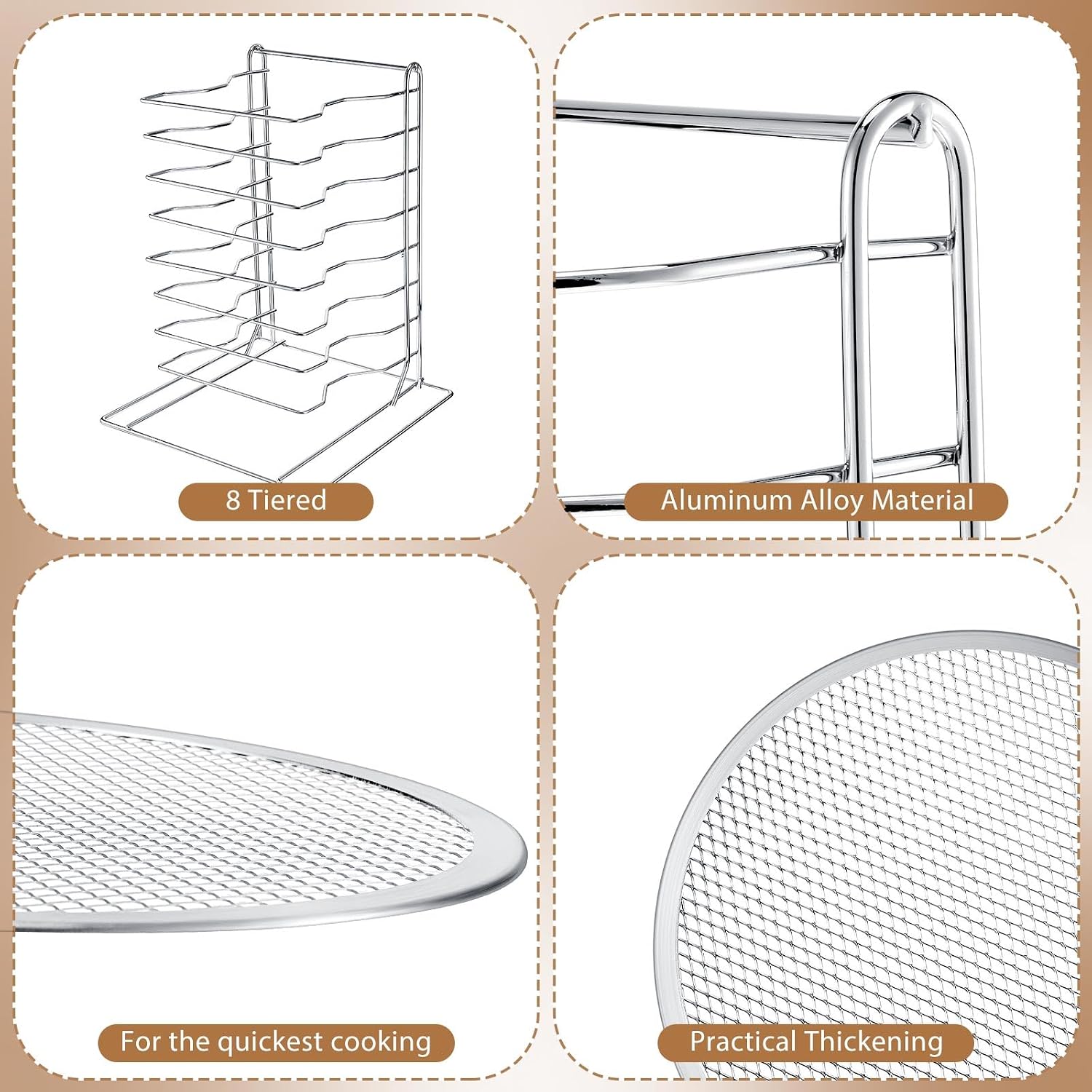 피자랙 8단 스탠드, 8개의 알루미늄 구멍 뚫린 베이킹 - Commercial Kitchen Equipment 리뷰 및 가격