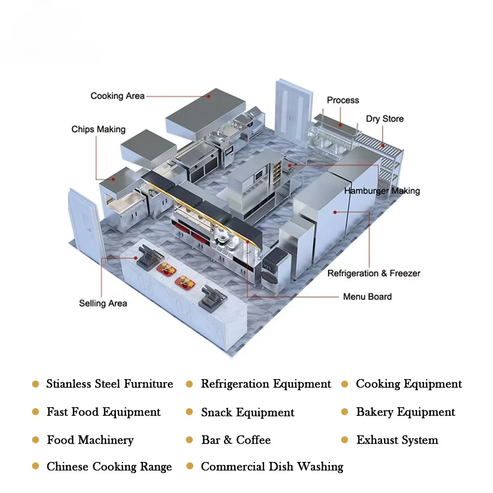 베스트셀러 현대식 독립형 스테인리스 스틸 상업용 주방  - Commercial Kitchen Equipment 리뷰 및 가격
