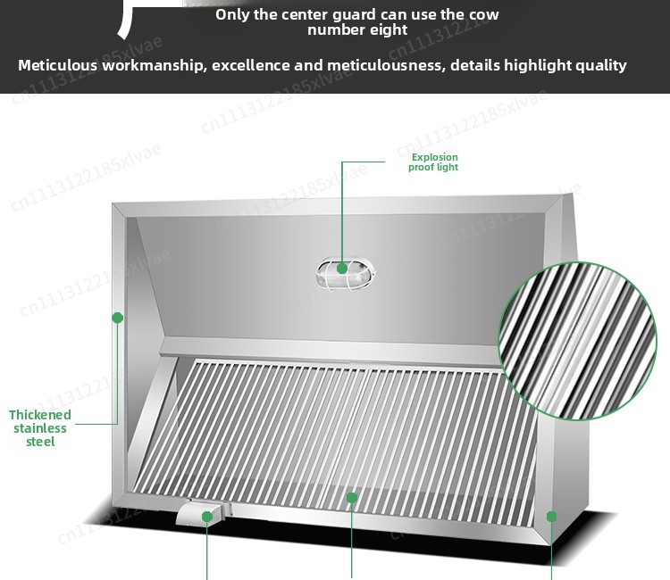 두꺼운 스테인리스 스틸 흄후드, 강력한 상업용 주방후드 - Commercial Exhaust Hood 리뷰 및 가격